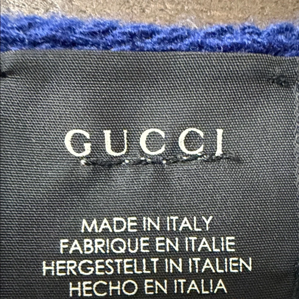 Gucci Blue and Red Ghost Scarf